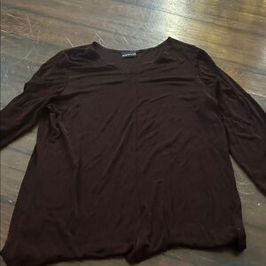 Stylish Dark Brown Long Sleeve Top